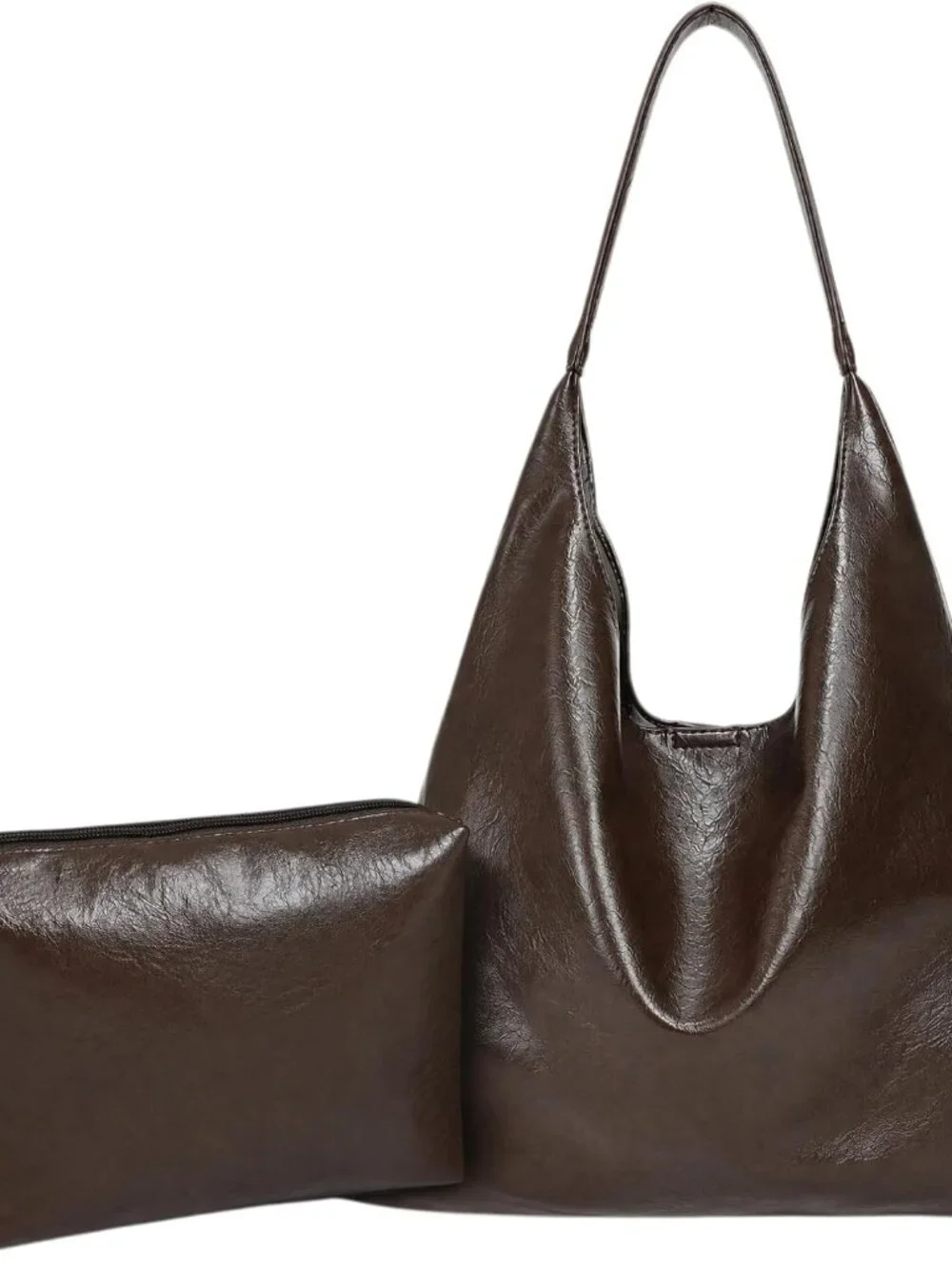 Hobo Bags for Women, Soft Vegan Leather Slouchy Shoulder Handbag Casual Tote Pur
